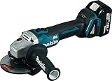 Makita Akku-Winkelschleifer, (18 V/5,0 Ah, im Makpac inklusive 2 Akkus und Ladegerät), DGA504RTJ*